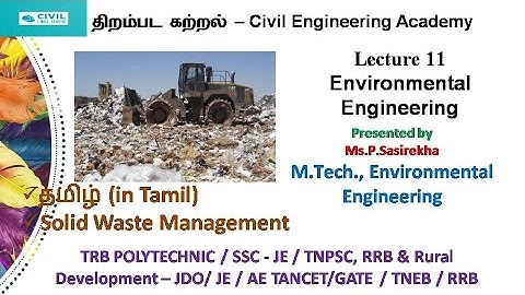 Environmental Engineering I Lecture 11 I TRB I SSC I TNPSC I RRB I GATE I TANCET I TNEB I RRB