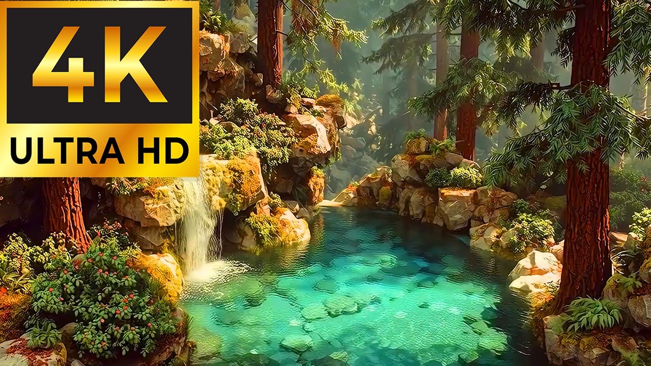 4K Cinematic Waterfall Nature View | Royalty-Free Stock Footage