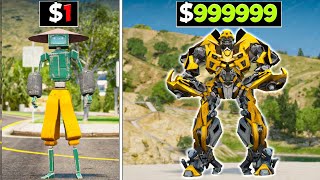 $1 Upgrading To $1000000 Transformers in GTA 5