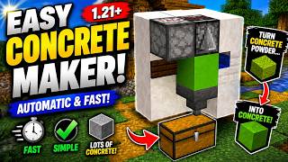 INFINITE Concrete! 🌈 EASY 1.21+ Automatic Concrete Maker