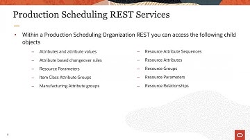 Interfacing with Production Scheduling