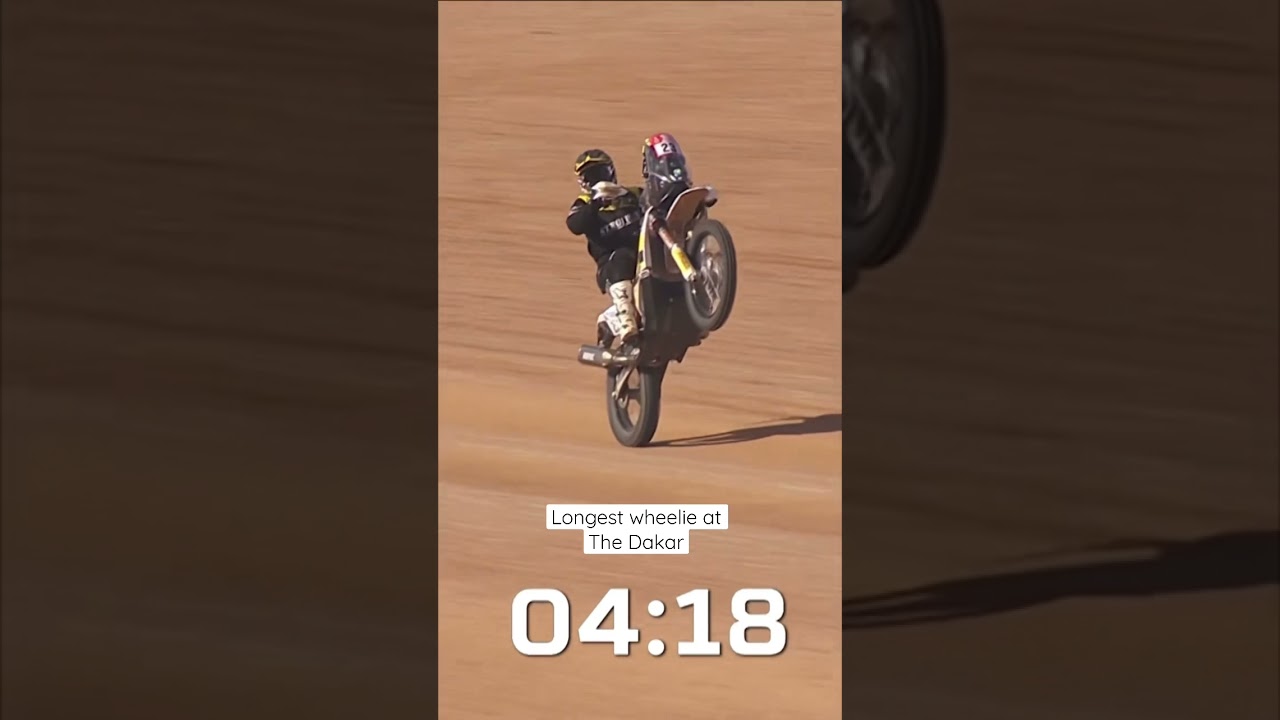 Jan Brabec sets the record for the longest wheelie so far on this 