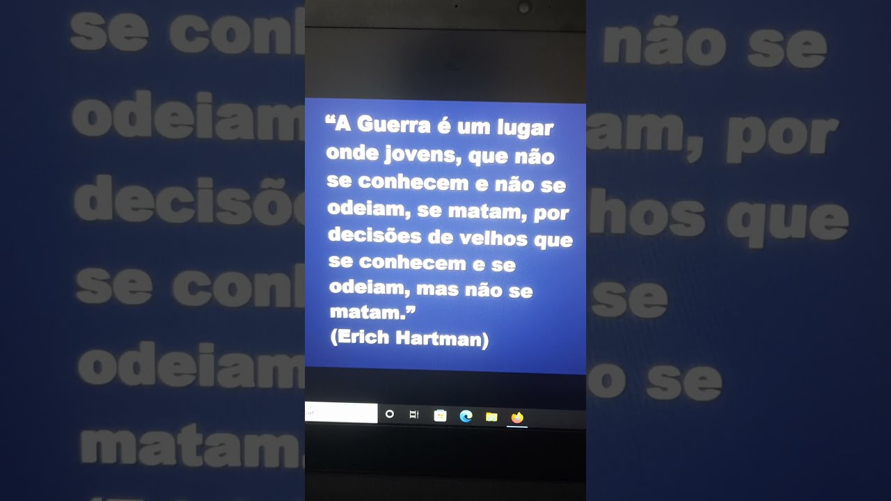 “A Guerra é um lugar onde jovens, que não se conhecem e não se odeiam