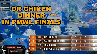 TEAM OR CHICKEN DINNER || WATER CITY ZONE || PMWL  EAST   League Finals Day 3