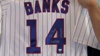 Ernie Banks Signed Jersey - SM Holo