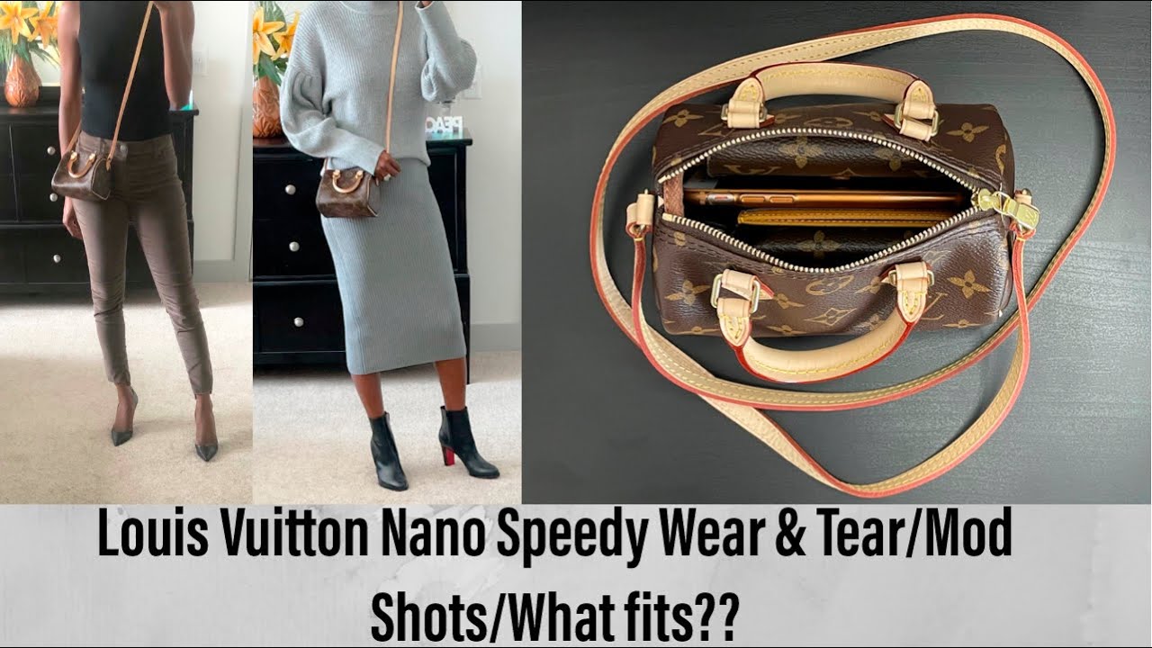 Louis Vuitton Nano Speedy Bag + What it looks like on + What Fits Inside! 