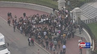 Hundreds gather for anti-Trump rally in Providence