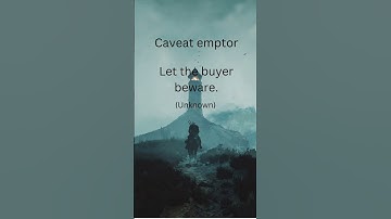 Caveat emptor Let the buyer beware. Latin Proverbs, #history #quotes #facts #stoic #latin #education