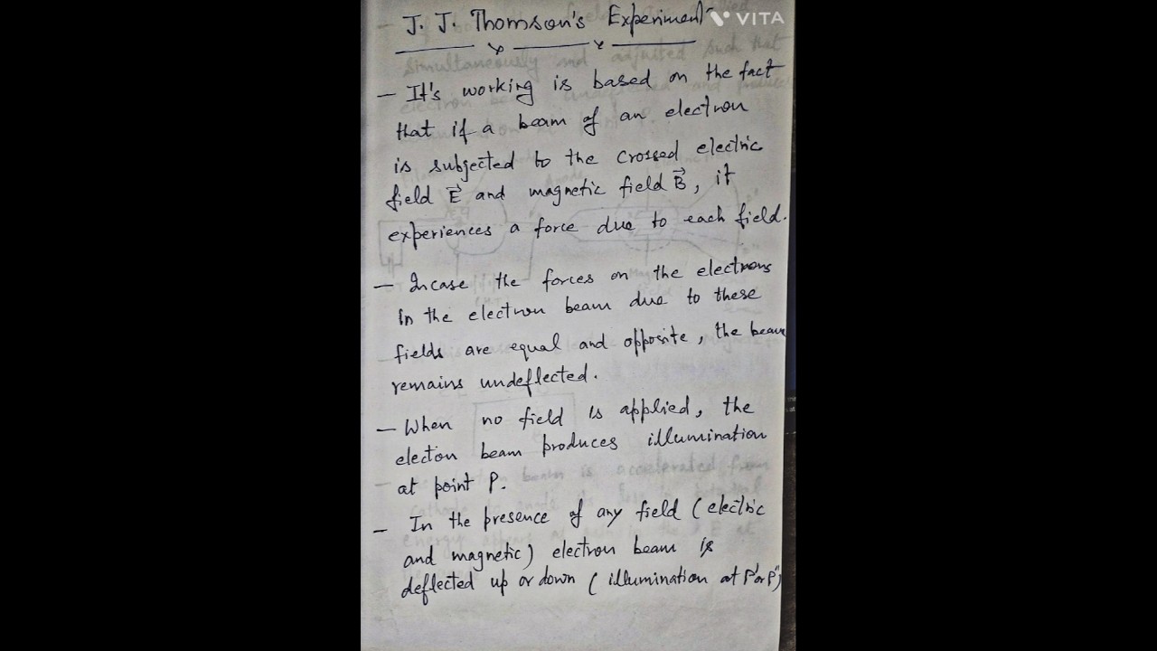 J. J. Thomson's experiment 