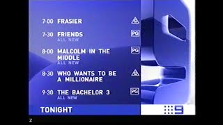 Channel Nine - Monday Themed Lineup And Friends Ident 2003