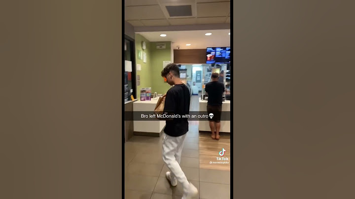 Bro left mcdonalds with a outro