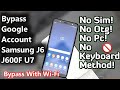 samsung galaxy j6 sm-j600f bypass google account without sim pin new method