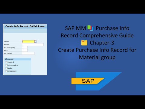 How to create Purchase Info Record for material group in SAP  📝💡🛒📊#SAP #MaterialGroups #InfoRecords