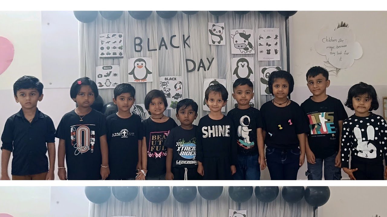 Colors week | Black Color Day Celebration | LKG kids | Part 2 - YouTube