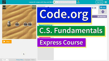 Code.org Express Lesson 10.2 Loops with Rey and BB-8 | Answers Explained | Course C Lesson 8.2
