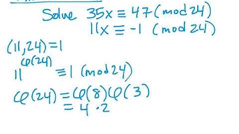 Solving Congruences with Euler’s Theorem