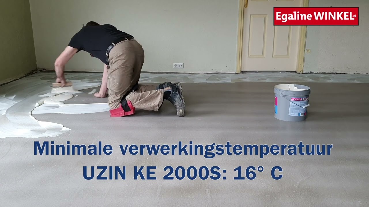 werken met Uzin 2000s pvc lijm