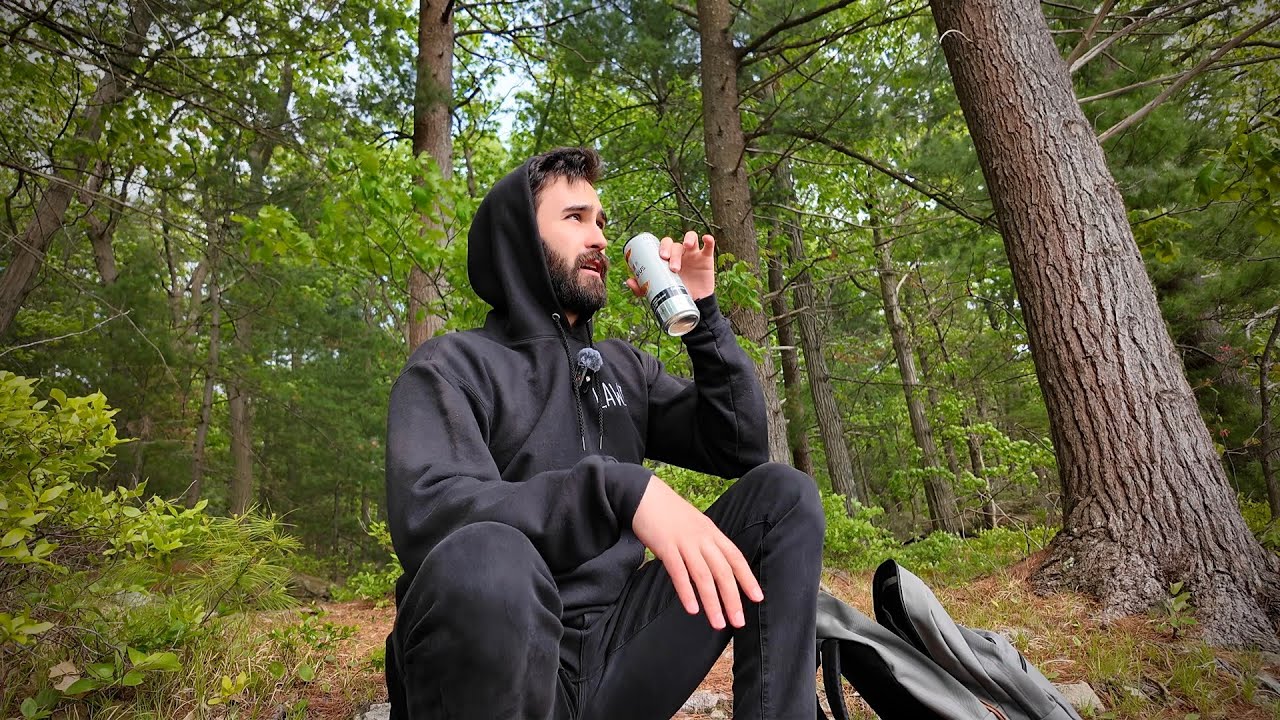 Drinking a Celsius and Smoking in the Woods to Feel Something