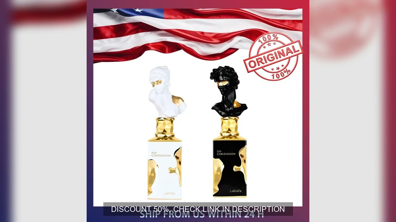 Lattafa His Confession for Men Eau de Parfum Spray Vanilla Floral Amber Musk - Eau de Parfum Long-La