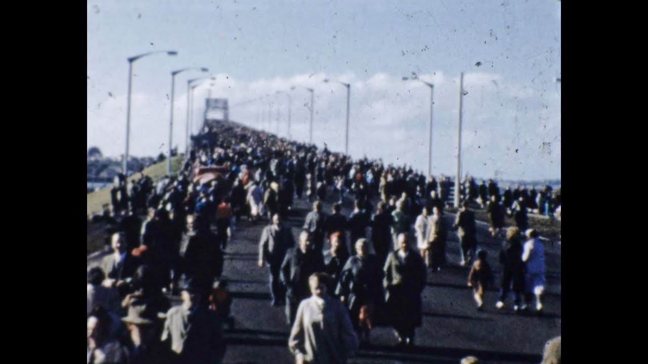 Auckland Harbour Bridge opening (1959) YouTube