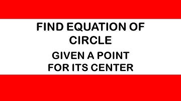 01  Find Equation of Circle centered at Intersection of Lines