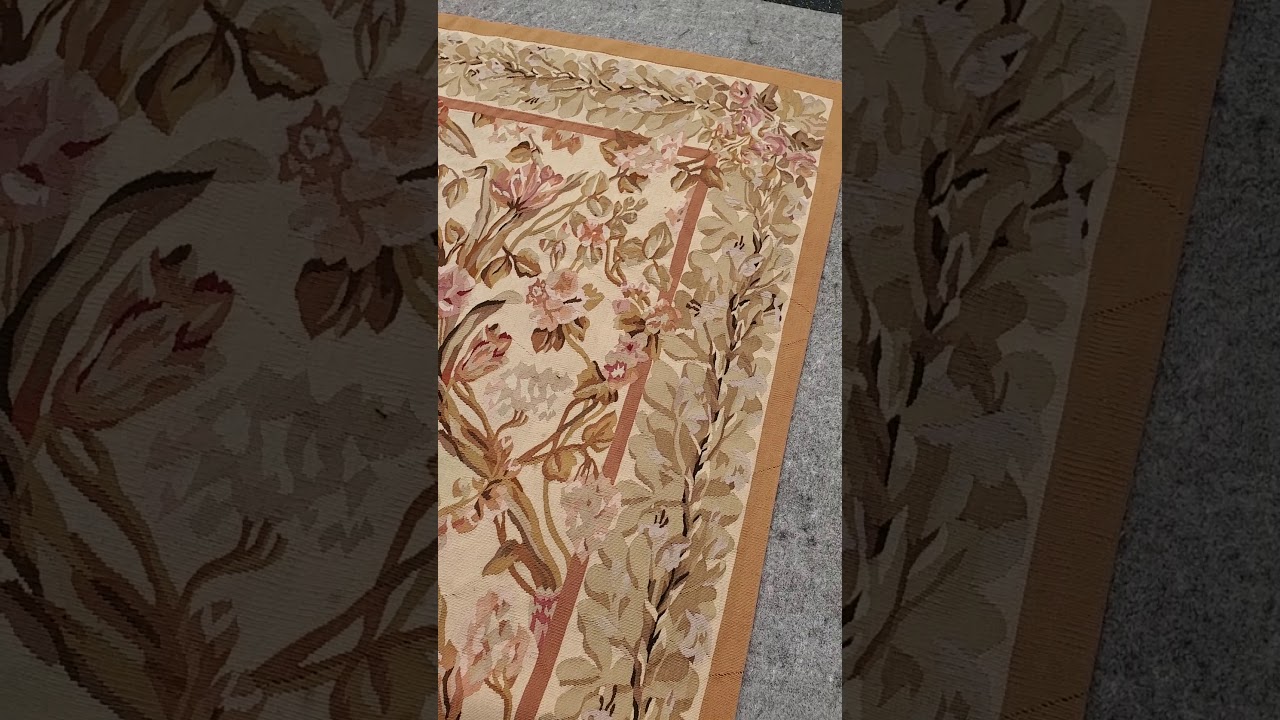 Chinese Needlepoint, handmade rug 6X9 excellent condition.