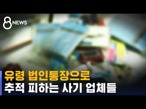 유령 법인통장으로 추적 피해 당국은 무관심 SBS 