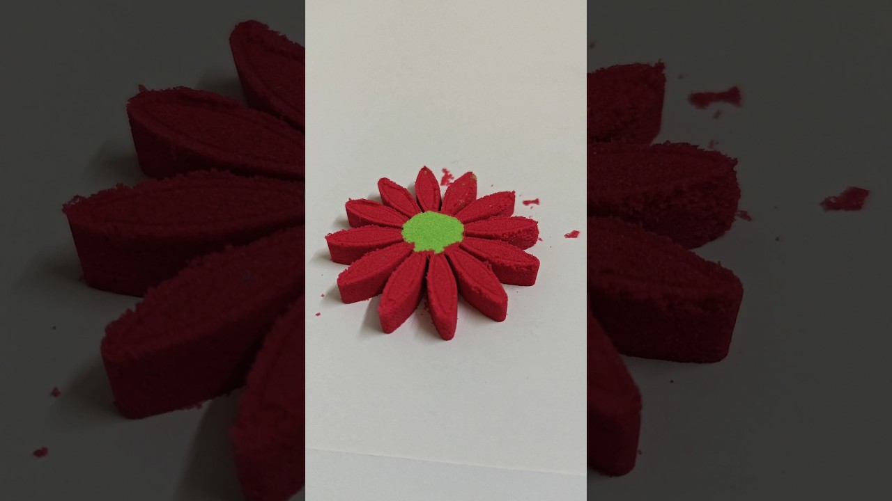 Kinetic sand flower 🌸 slices 