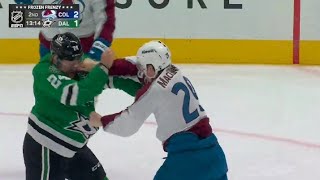 Nathan MacKinnon vs. Roope Hintz 😳 They Dropped the Gloves! 🏒