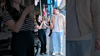 Prank holding hands with a beautiful woman until you're nervous🥰 #shorts #trending #viral