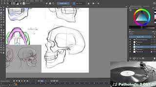 skull drawing practice while listening to the Pathologic 2 OST (a good way to spend my friday night)