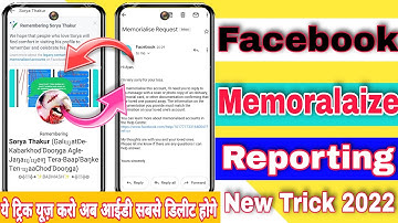 Facebook Memorialiaze Report 2022 | Facebook Death Report new Trick | Facebook Remembering Report