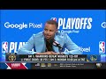 Steph Curry on if ever feels concerned if Draymond Green can handle a defensive matchup: "Never"