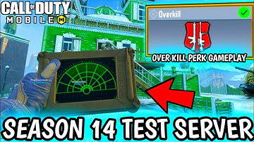 Season 14 Public Test Server Updated! Heartbeat Sensor & OverKill Perk Gameplay! Cod Mobile Leaks!
