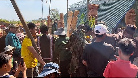 Cồng chiêng rước Bram trong lễ Pơ Thi của làng Kép Ping - Ia Mơ Nông - Chư Păh (03/03/2023)