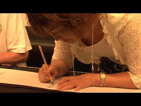 多言語連句墨書パフォーマンス Multilingual Linked Haiku Calligraphy Performance