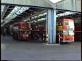 London Buses 1993-Routemasters at Finchley Bus Garage, North Finchley &amp; Golders Green Station