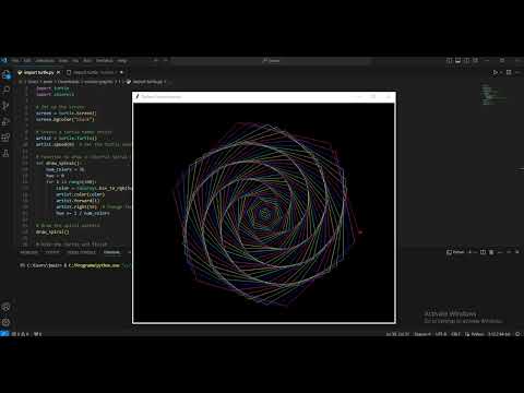 Python Turtle Graphics | How to Create Spiral Art in Python