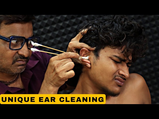 Ear Cleaning in Professional Way | Intense Head Massage & Relaxation Therapy | Neck Cracking | ASMR
