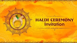 Haldi Animated E-cards | Invitation e-cards for Haldi function  - YouTube