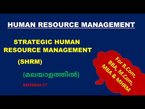 STRATEGIC HUMAN RESOURCE MANAGEMENT || SHRM ||  IN MALAYALAM