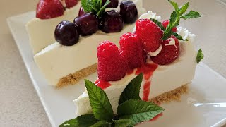 Pyszny sernik na zimno z owocami