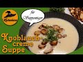 Knoblauch Creme Suppe mit Brezencroutons