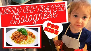 2-year-old makes END OF DAYS BOLOGNESE FOR KIDS - EPISODE 6
