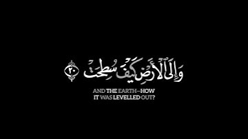كروما شاشة سوداء "افلا ينظرون إلى الابل كيف خلقت" من سورة الغاشية القارئ 🎙️ شريف مصطفى 🤍