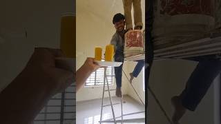 വെള്ളം കൊടുത്തപ്പോൾ ചെറുക്കന്റെ ചിരി കണ്ടോ 😅 #housepainting #home #3ddesign #interiordesign #art