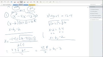 Algebra 1 Lesson 12.3 - Quadratic Formula
