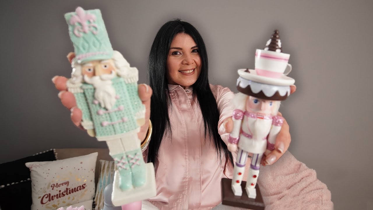 Decoración Navidad 2025: Adornos y Cascanueces colores PASTELES 🎨
