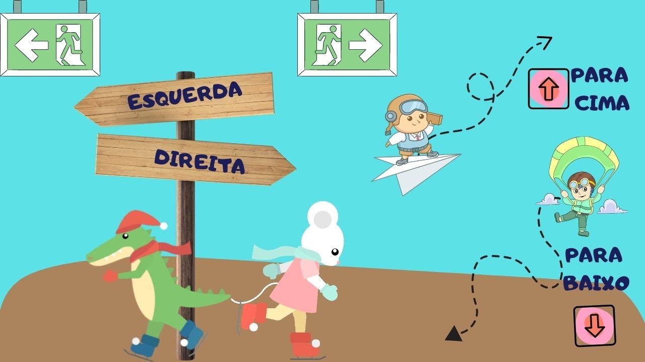 Aprenda Lateralidade para Crianças: Direita, Esquerda, Cima e Baixo ...