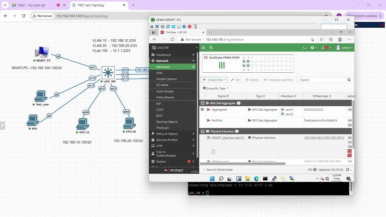 🔴 LIVE | FortiGate Firewall Training | Management Access Restriction & Static Routes